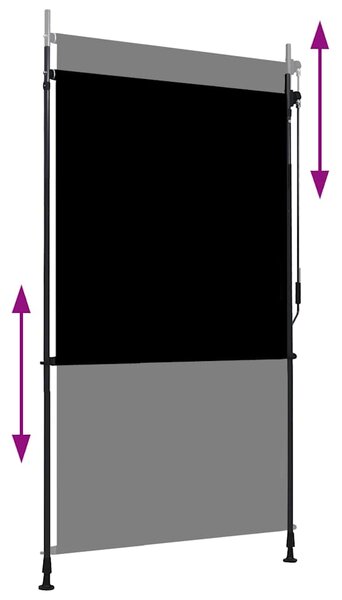 Venkovní roleta 120 x 270 cm antracitová 145936