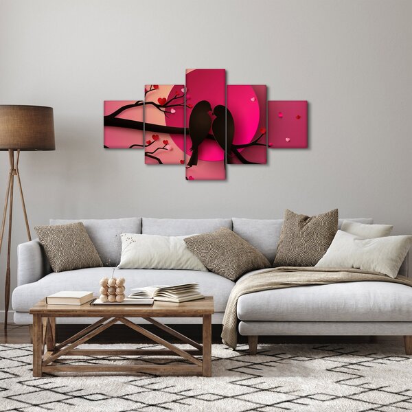 Obraz - Zamilovaní ptáčci (125x70 cm)