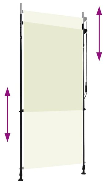 Venkovní roleta 100 x 270 cm krémová 145939