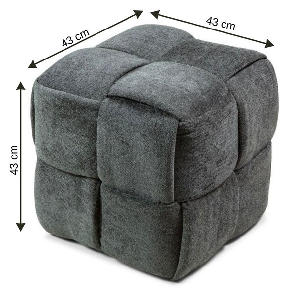 Taburetka Knitte (šedá). Akce -15%