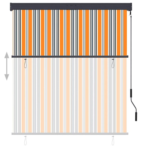 Venkovní roleta 140 x 250 cm žlutomodrá 145968