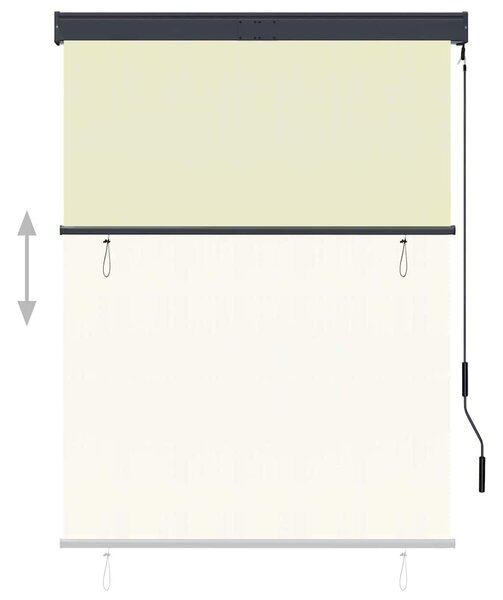Venkovní roleta 120 x 250 cm krémová 145965