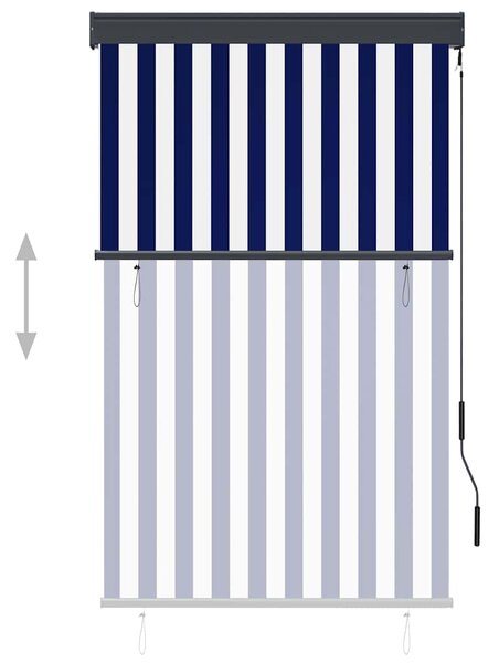 Venkovní roleta 100 x 250 cm modrobílá 145955