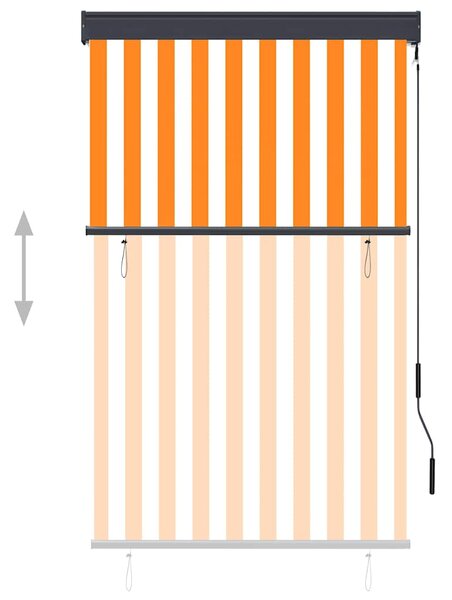 Venkovní roleta 100 x 250 cm bílooranžová 145957