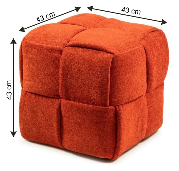 Taburetka Knitte (oranžová). Akce -18%