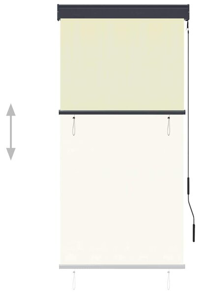 Venkovní roleta 80 x 250 cm krémová 145953