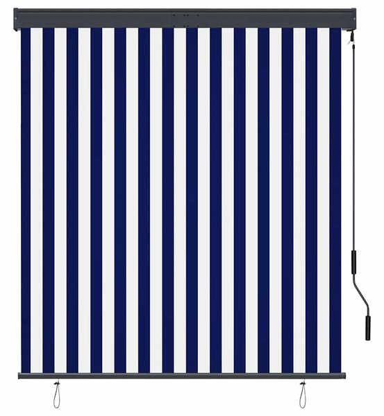 Venkovní roleta 140 x 250 cm modrobílá 145967