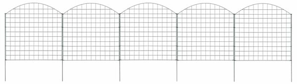 Obloukový zahradní plot 77,5 x 78,5 cm zelený 146103