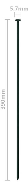 Obloukový zahradní plot 77,3 x 26 cm zelený 146101