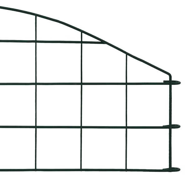 Obloukový zahradní plot 77,3 x 26 cm zelený 146101