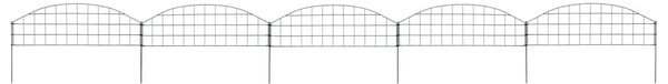Obloukový zahradní plot 77,3 x 26 cm zelený 146101