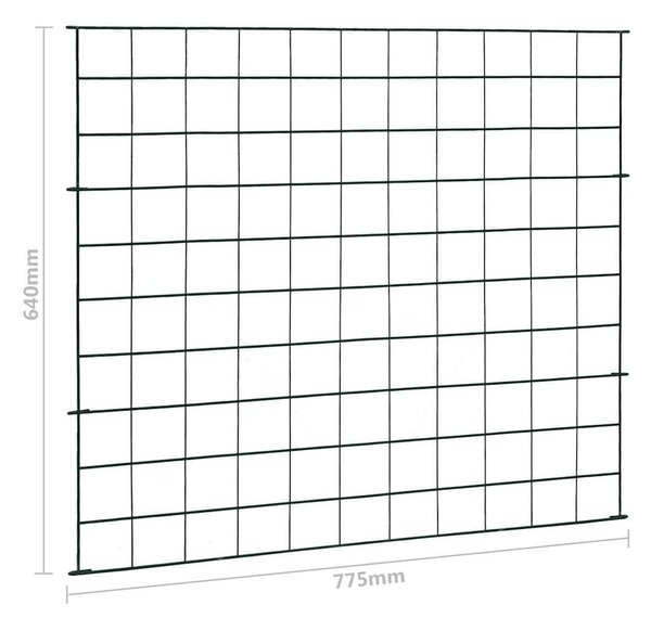 Zahradní plot 77,5 x 64 cm zelený 146102