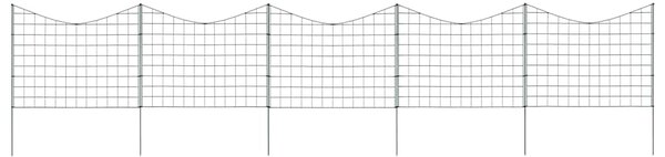 Zahradní plot s obloukem dolů 77,5 x 64 cm zelený 146104