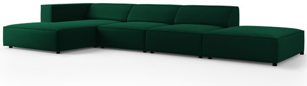 -25 % Dny MOMENTI– Cosmopolitan Design Sametová rohová pohovka Arendal 341 cm, levá