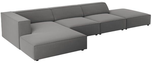 -25 % Dny MOMENTI– Cosmopolitan Design Sametová rohová pohovka Arendal 341 cm, levá