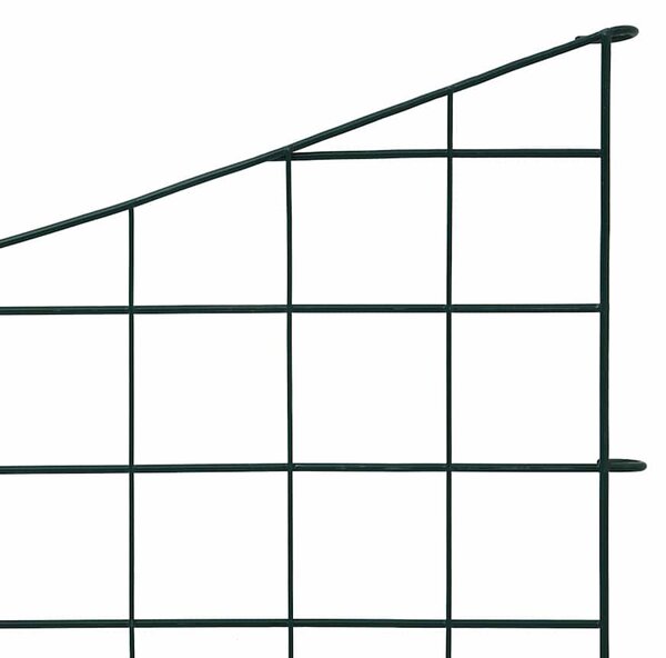 Zahradní plot s obloukem dolů 77,5 x 64 cm zelený 146104