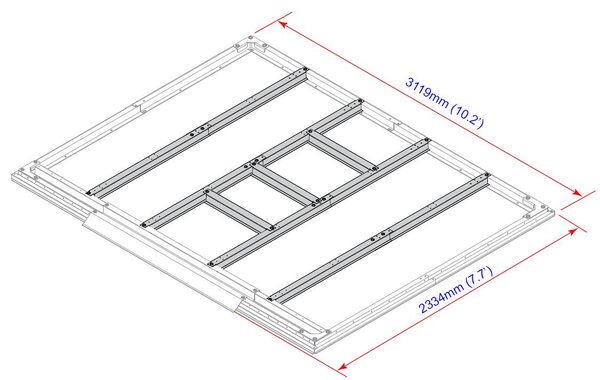Podlahové profily pro domky 7,8 m² DURAMAX 57202