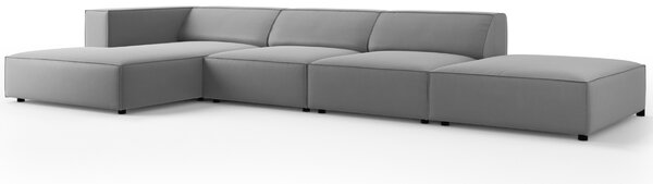 -25 % Dny MOMENTI– Cosmopolitan Design Sametová rohová pohovka Arendal 341 cm, levá