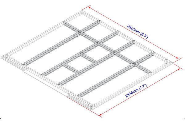 Podlahové profily pro domky 6,3 m² DURAMAX 57112