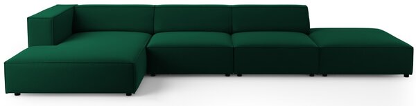 -25 % Dny MOMENTI– Cosmopolitan Design Sametová rohová pohovka Arendal 341 cm, levá