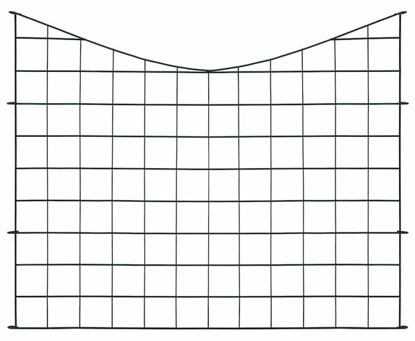 Zahradní plot s obloukem dolů 77,5 x 64 cm zelený 146104