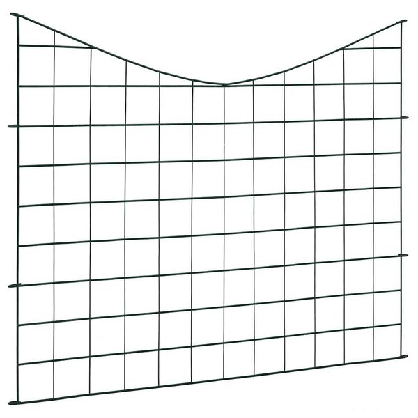 Zahradní plot s obloukem dolů 77,5 x 64 cm zelený 146104