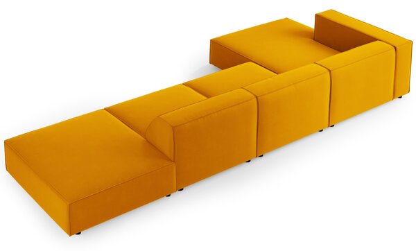 -25 % Dny MOMENTI– Cosmopolitan Design Sametová rohová pohovka Arendal 341 cm, levá
