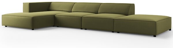 -25 % Dny MOMENTI– Cosmopolitan Design Sametová rohová pohovka Arendal 341 cm, levá