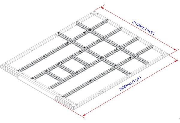 Podlahové profily pro domky 11,6 m² DURAMAX 57222