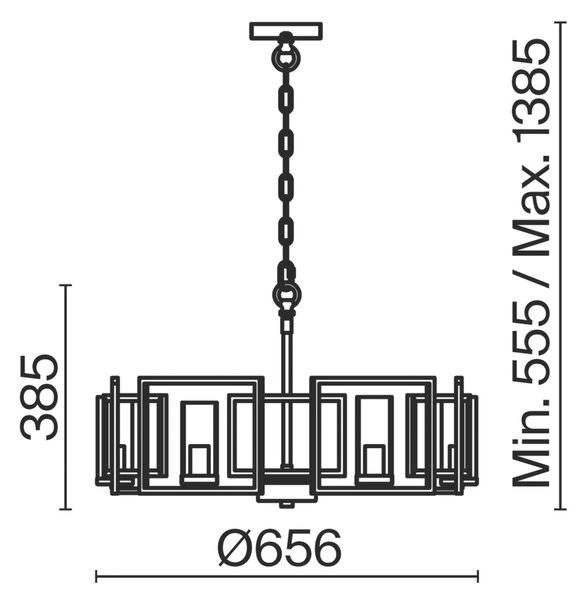 STROPNÍ ZÁVĚSNÉ SVÍTIDLO, 65,6/35,5 cm MAYTONI - Online Only svítidla, Online Only