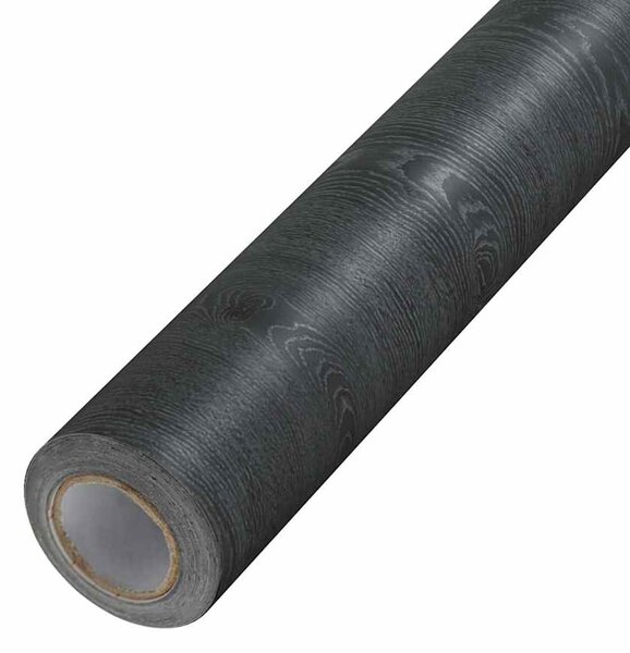 Samolepicí tapeta na nábytek tmavé dřevo 500 x 90 cm PVC 146115