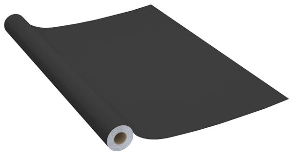 Samolepící tapeta na nábytek černá 500 x 90 cm PVC 146123