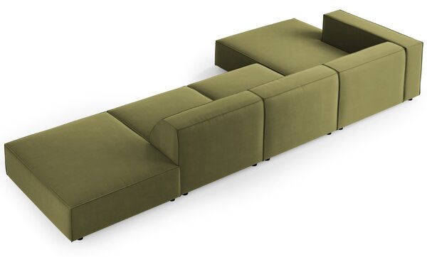 -25 % Dny MOMENTI– Cosmopolitan Design Sametová rohová pohovka Arendal 341 cm, levá
