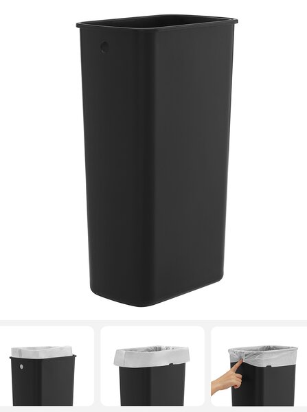 SONGMICS Koš na tříděný odpad Breno 2x20 L stříbrný