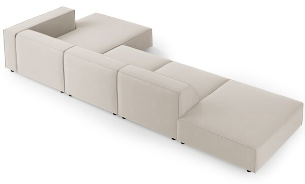 -25 % Dny MOMENTI– Cosmopolitan Design Sametová rohová pohovka Arendal 341 cm, pravá