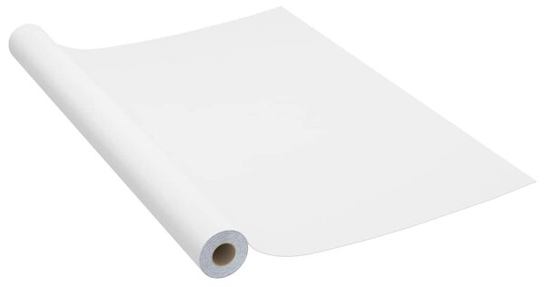 Samolepící tapeta na nábytek bílá 500 x 90 cm PVC 146122