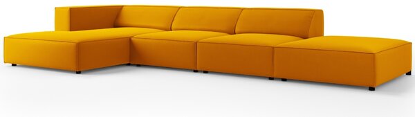 -25 % Dny MOMENTI– Cosmopolitan Design Sametová rohová pohovka Arendal 341 cm, levá