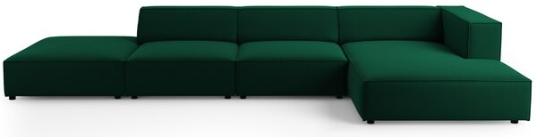 -25 % Dny MOMENTI– Cosmopolitan Design Sametová rohová pohovka Arendal 341 cm, pravá