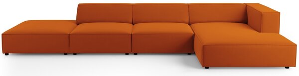 -25 % Dny MOMENTI– Cosmopolitan Design Sametová rohová pohovka Arendal 341 cm, pravá