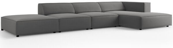 -25 % Dny MOMENTI– Cosmopolitan Design Sametová rohová pohovka Arendal 341 cm, pravá
