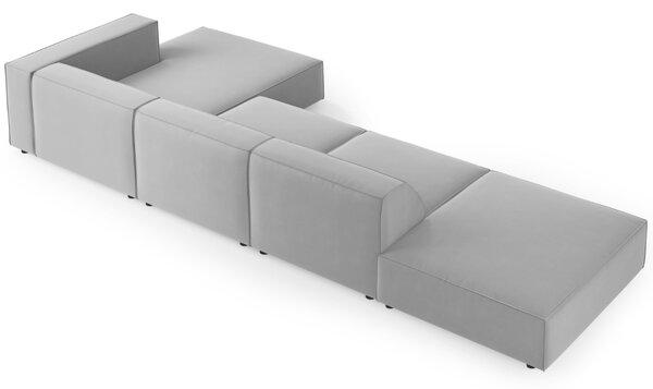-25 % Dny MOMENTI– Cosmopolitan Design Sametová rohová pohovka Arendal 341 cm, pravá