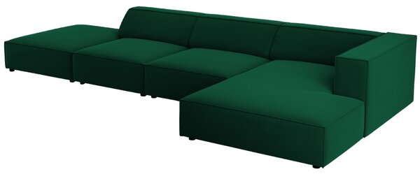 -25 % Dny MOMENTI– Cosmopolitan Design Sametová rohová pohovka Arendal 341 cm, pravá