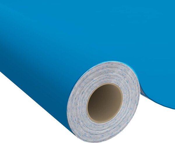 Samolepící tapeta na nábytek azurová 500 x 90 cm PVC 146126