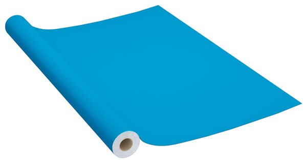 Samolepící tapeta na nábytek azurová 500 x 90 cm PVC 146126