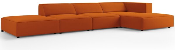 -25 % Dny MOMENTI– Cosmopolitan Design Sametová rohová pohovka Arendal 341 cm, pravá