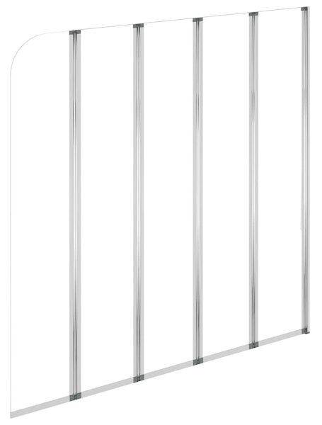 Sprchový kout 120 x 140 cm tvrzené sklo průhledný 146224