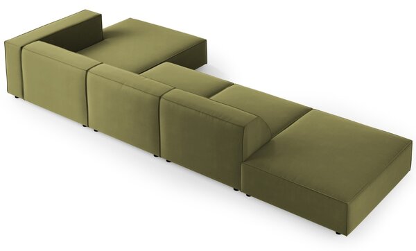 -25 % Dny MOMENTI– Cosmopolitan Design Sametová rohová pohovka Arendal 341 cm, pravá
