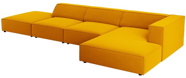-25 % Dny MOMENTI– Cosmopolitan Design Sametová rohová pohovka Arendal 341 cm, pravá
