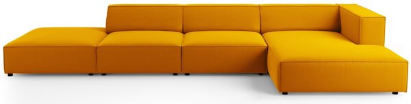 -25 % Dny MOMENTI– Cosmopolitan Design Sametová rohová pohovka Arendal 341 cm, pravá