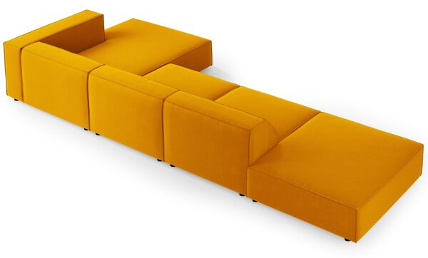 -25 % Dny MOMENTI– Cosmopolitan Design Sametová rohová pohovka Arendal 341 cm, pravá